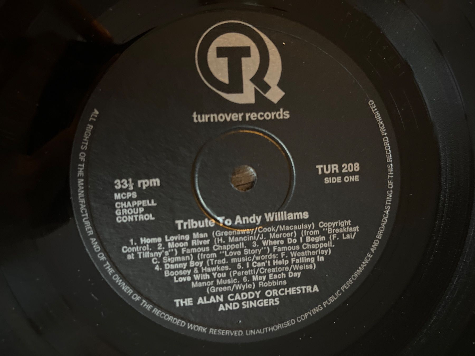 Schallplatten: A419/Andy Williams Tribute/The Alan Caddy Orchestra – Gebraucht aus Frutigen von Philippe_jsp 2