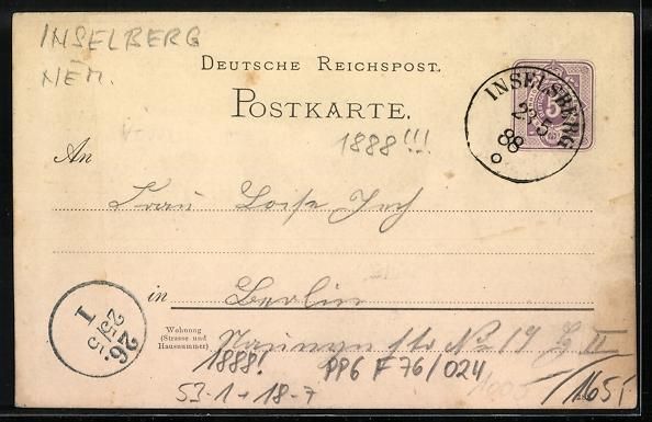 Entiers postaux: Vorläufer-Lithographie Ganzsache PP6 F7 – D'occasion à Berlin par bartko-reher 1