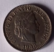 Seltene Schweizer Münze 20 Rappen 1948 - Sammlerstück