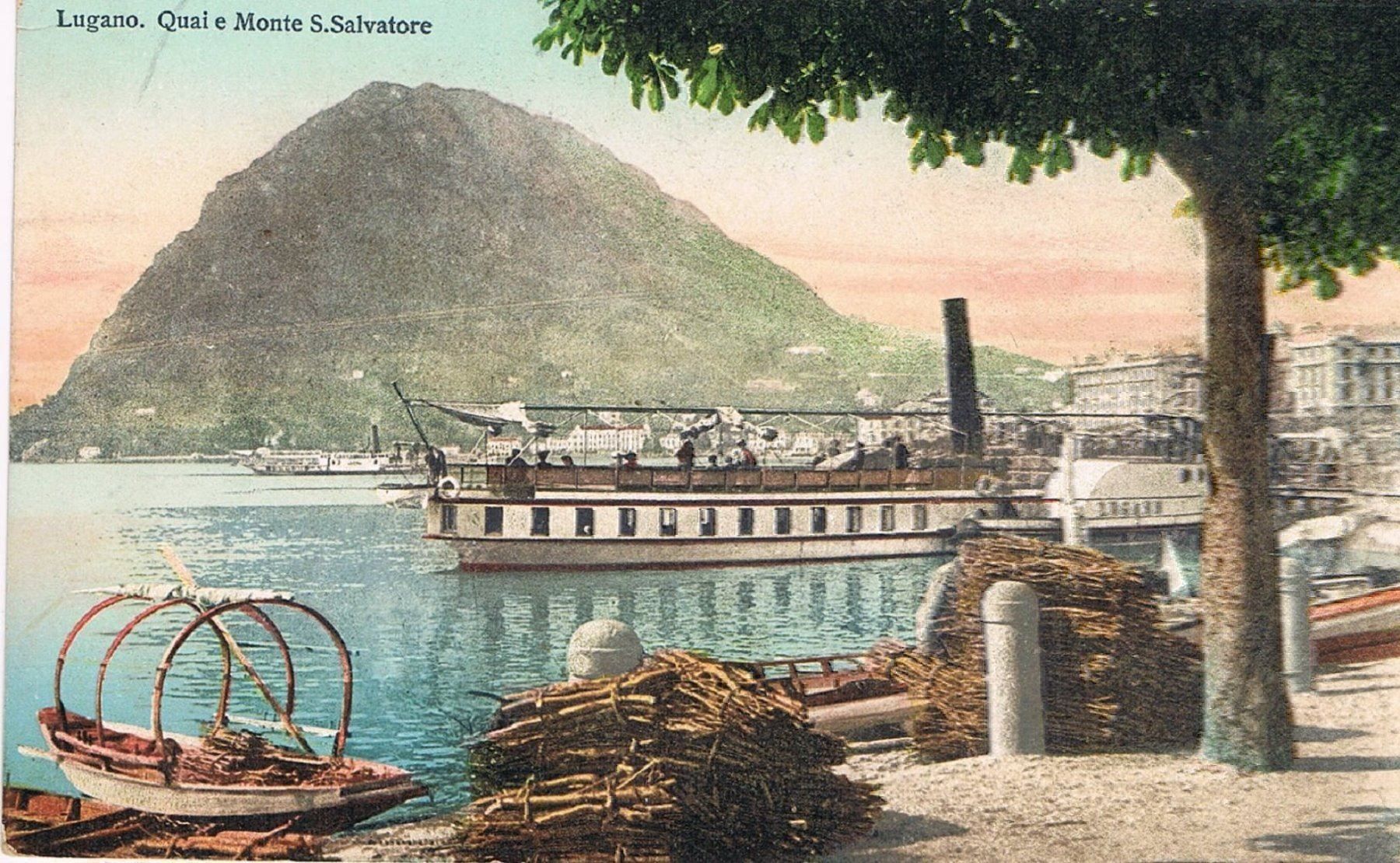 Cartoline postali: LUGANO Quai e Monte S. Salvatore LITHO! – Nuovo (secondo la descrizione) da Buchs AG venduto da Baerfisch