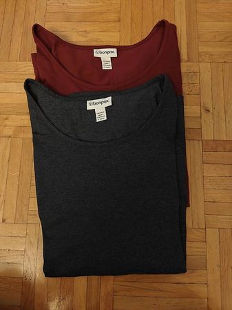2er Set Langarmshirts, Grösse 44/46