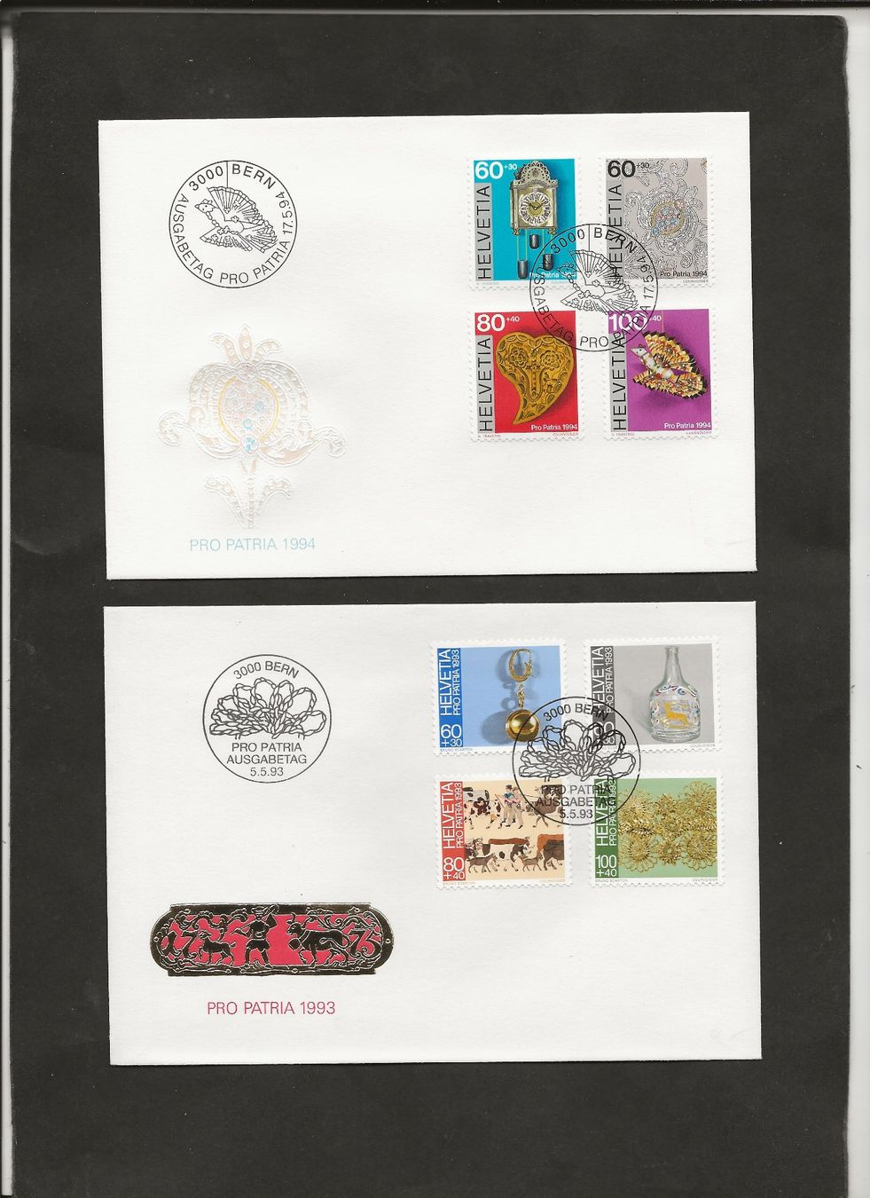 Tutti i francobolli: Schweiz Pro Patria FDC 1979 bis 1996 – Usato da Au ZH venduto da xelagreb01 2