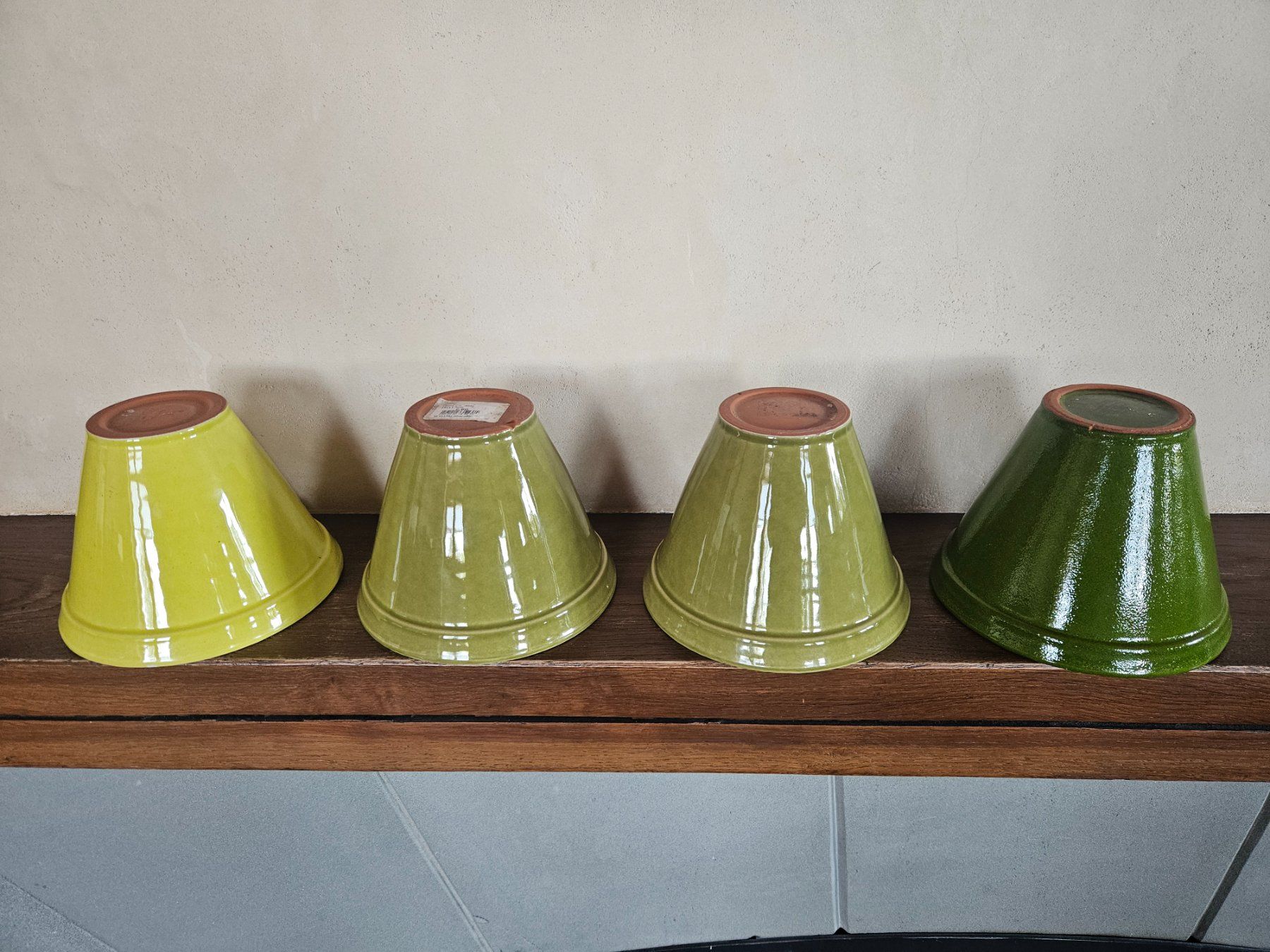 Vasi per fiori: Lot de 4 cache-pots Jessy - verts et évasés – Usato da Echandens venduto da annegug
