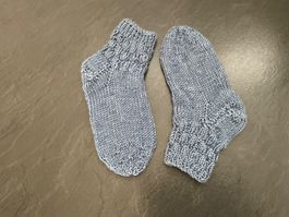 Handgestrickte Kinder-Socken Gr.24/25 Fusslänge 16 cm