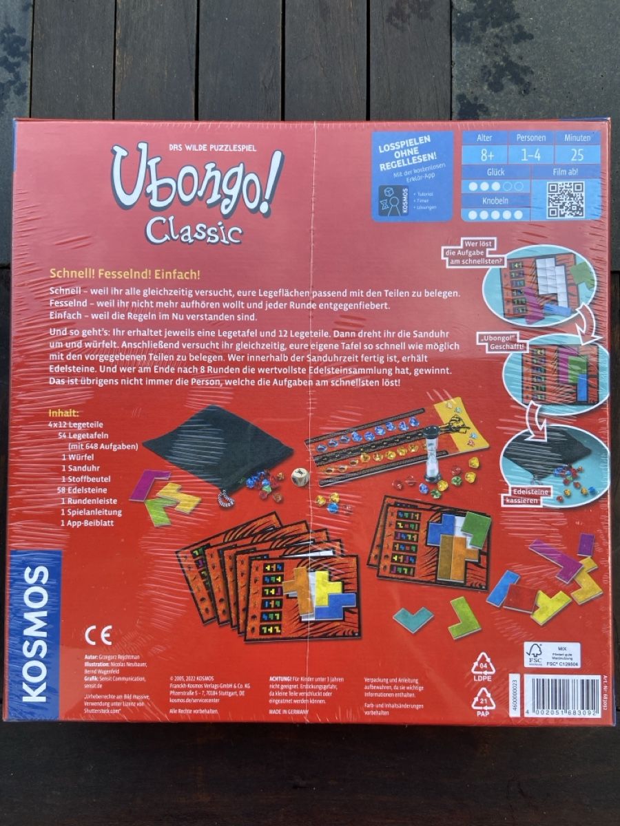 Kosmos Giochi: Ubongo Classic - ungeöffnet  – Nuovo e nell'imballaggio originale da Hombrechtikon venduto da fuchs2006 1