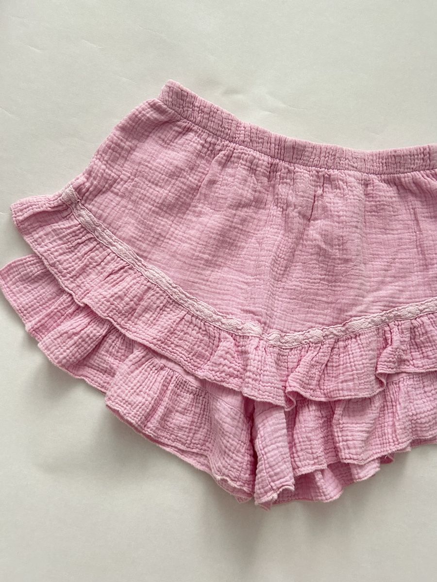 Pantaloni: Rosa Baumwolle Shorts Sommer Gr. M luftig – Usato da Oberentfelden venduto da Klingm