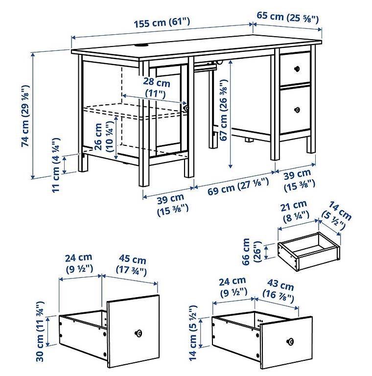 Schreibtische: IKEA HEMNES Schreibtisch  – Gebraucht aus Windisch von BR777 3