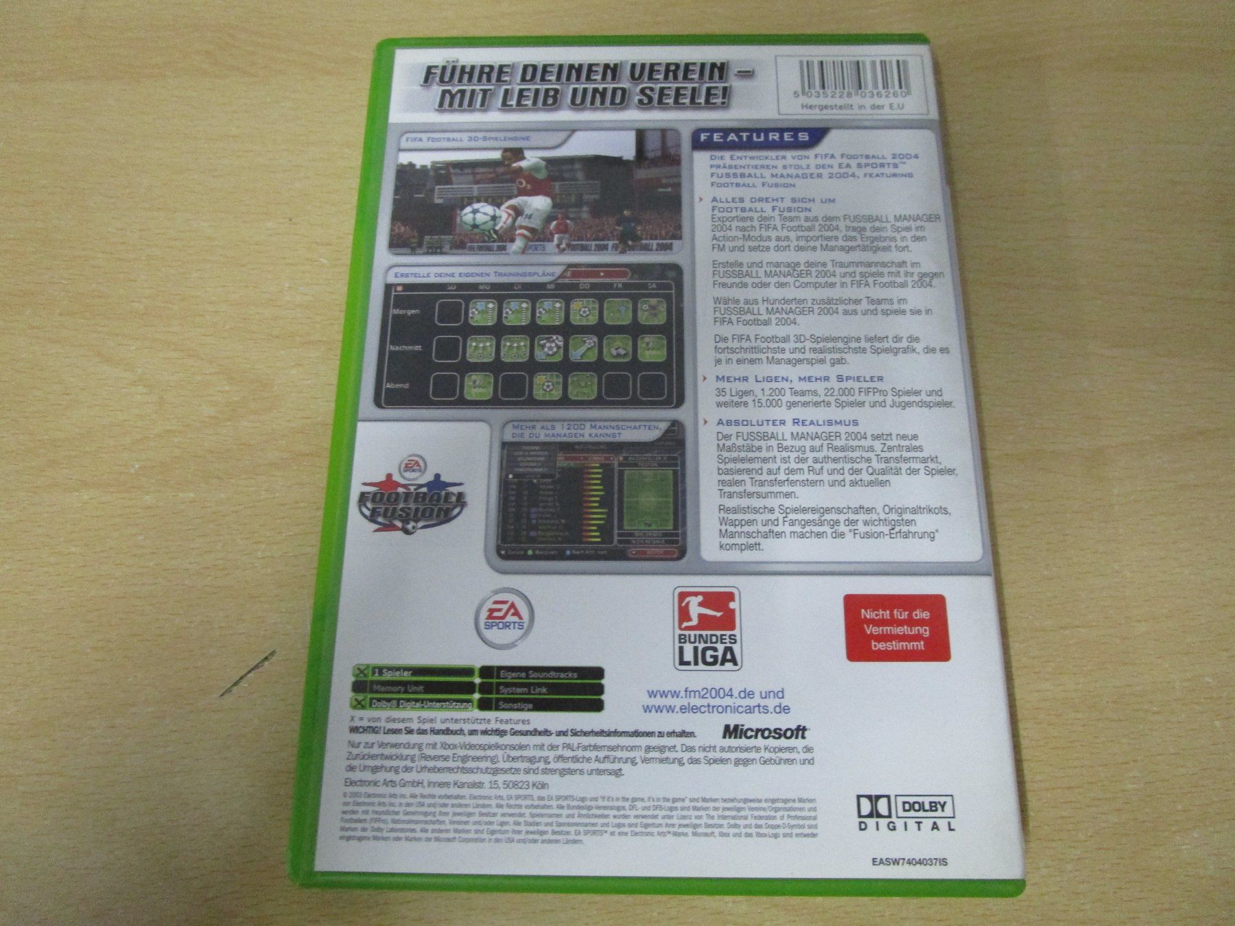 Microsoft Giochi: Fussball Manager 2004 Microsoft Xbox XBOX – Usato da Goldau venduto da agestuffer 1
