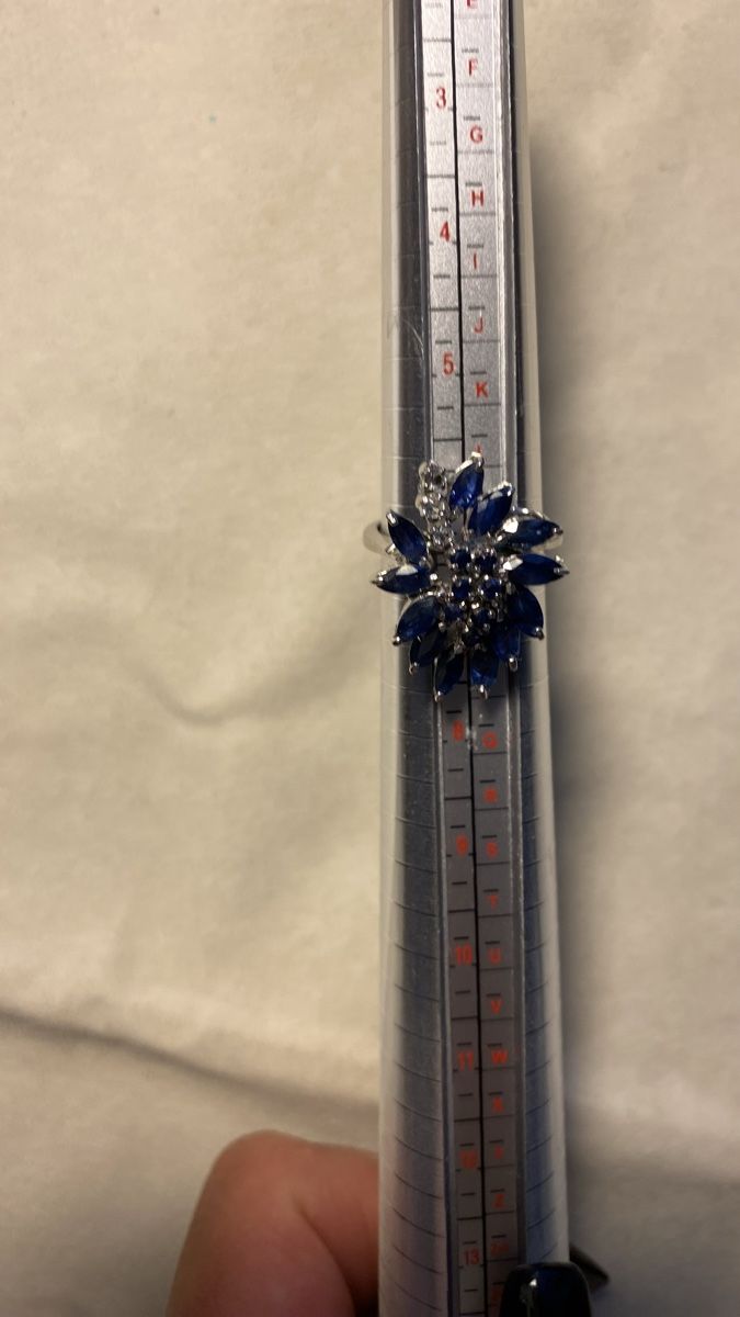 Anelli: Silberner Ring mit blauen Glas Steinen – Nuovo (secondo la descrizione) da Rorschach venduto da lvi_p29s 8