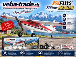 FMS Beaver, 80cm Spannweite, PNP-Set - Rot, Neuheit 2026