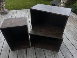 3 neue Stapelregale, cooler Vintage Look, ungebraucht
