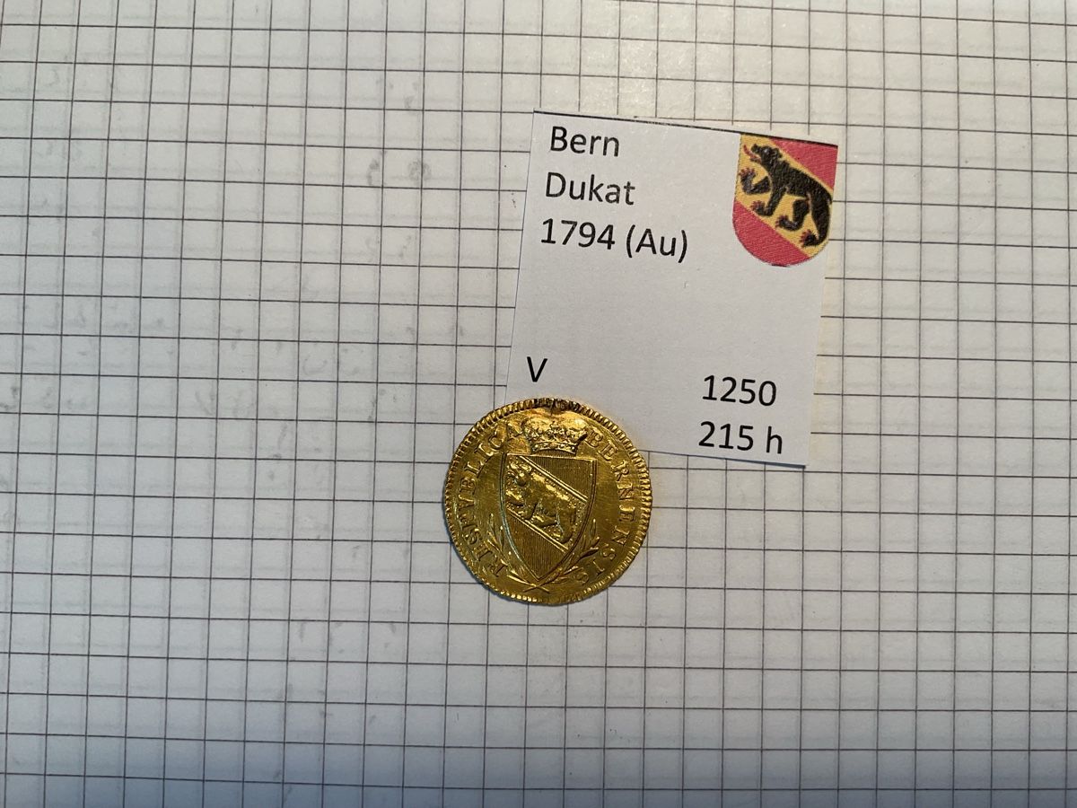 Tutti le monete: Schweizer Gold Münze Bern 1794 – Usato da Ursenbach venduto da tho_8s6p