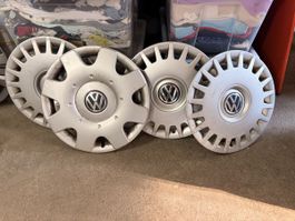 4 VW Radkappen 15 Zoll silber gebraucht