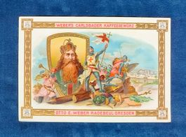 Antikes Reklame-Sammelbild Lithographie Prägedruck 14 x 21cm