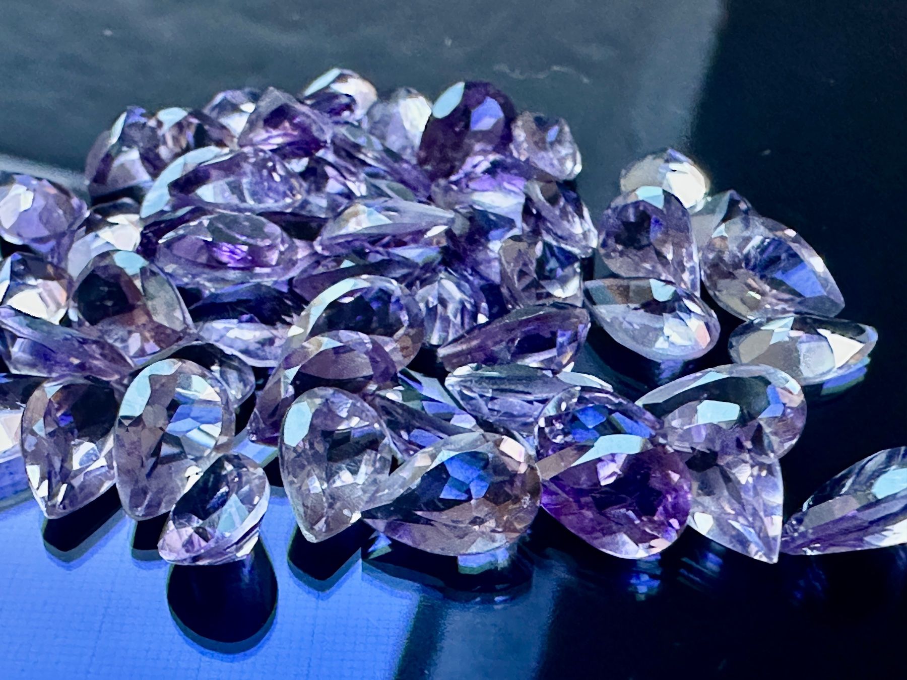 Fossiles: 2 Stück Amethyst Pear 9 x6 mm – Neuf (Voir description) à Langenthal par Seelenfreunde 6