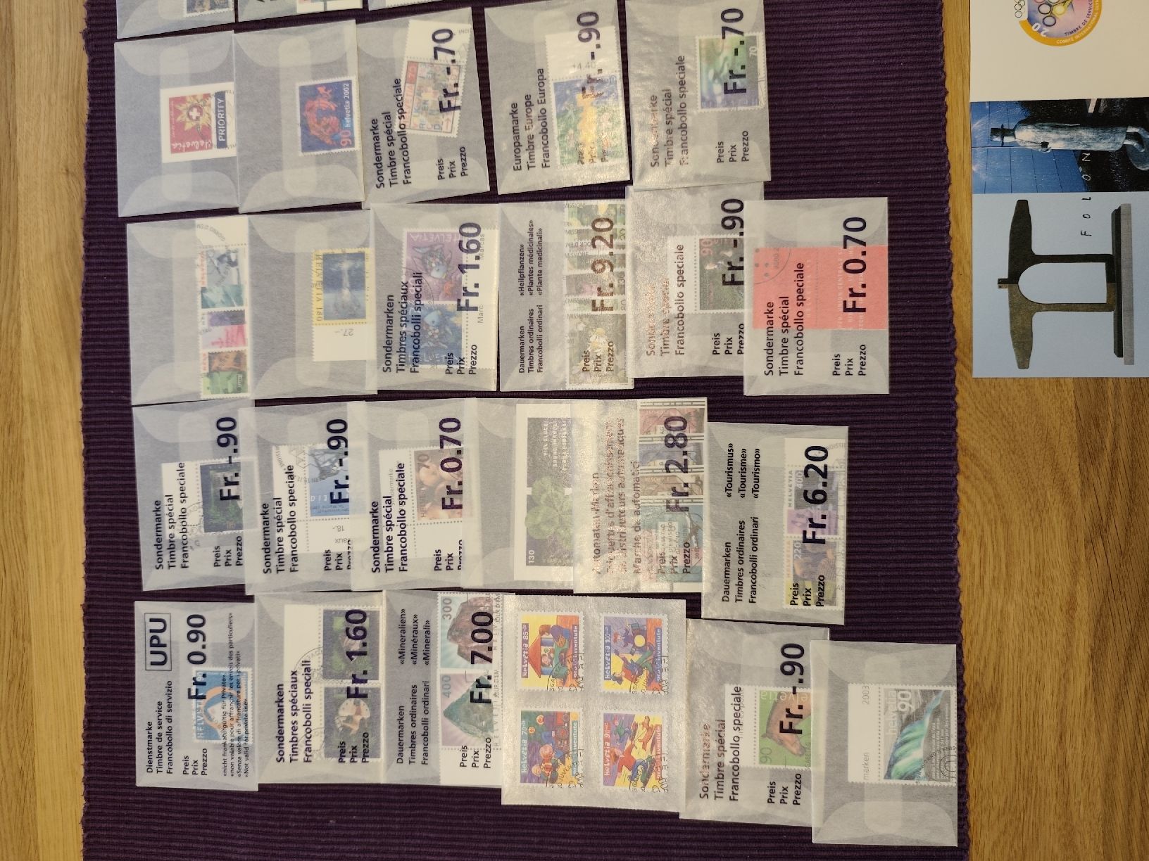 Tous les timbres: Einzelmarken, mit Ausgabestempel, Postabo 2000 bis 2004 – Neuf avec emballage d'origine à Heiden par Jaks 1