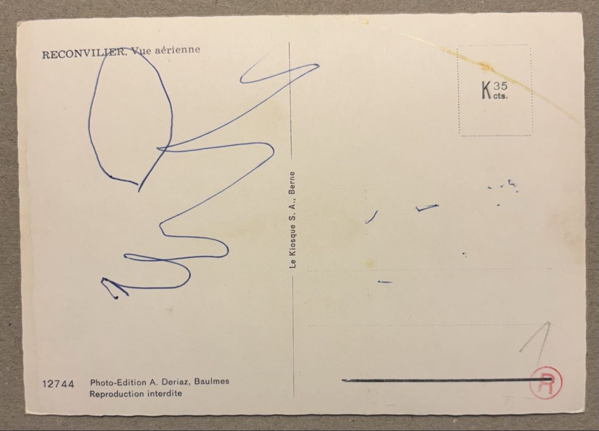 Cartoline postali: Flugaufnahme Reconvilier – Usato da Luzern venduto da Balbel 1