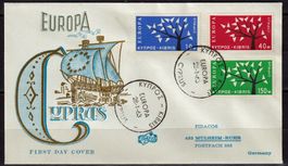 Zypern, Mi 215-217 auf FDC, EUROPA, KW € 25.00