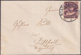 1916, J4 mit idealem Vollstempel auf Brief: GELTERKINDEN BL