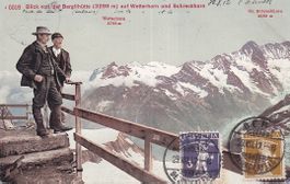 Berglihütte  BE  -  Blick auf Wetter- & Schreckhorn  um 1912