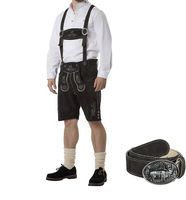 neue Oktoberfest Lederhose schwarz Grösse 54