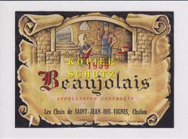 Etikette - Beaujolais 1959 /bd