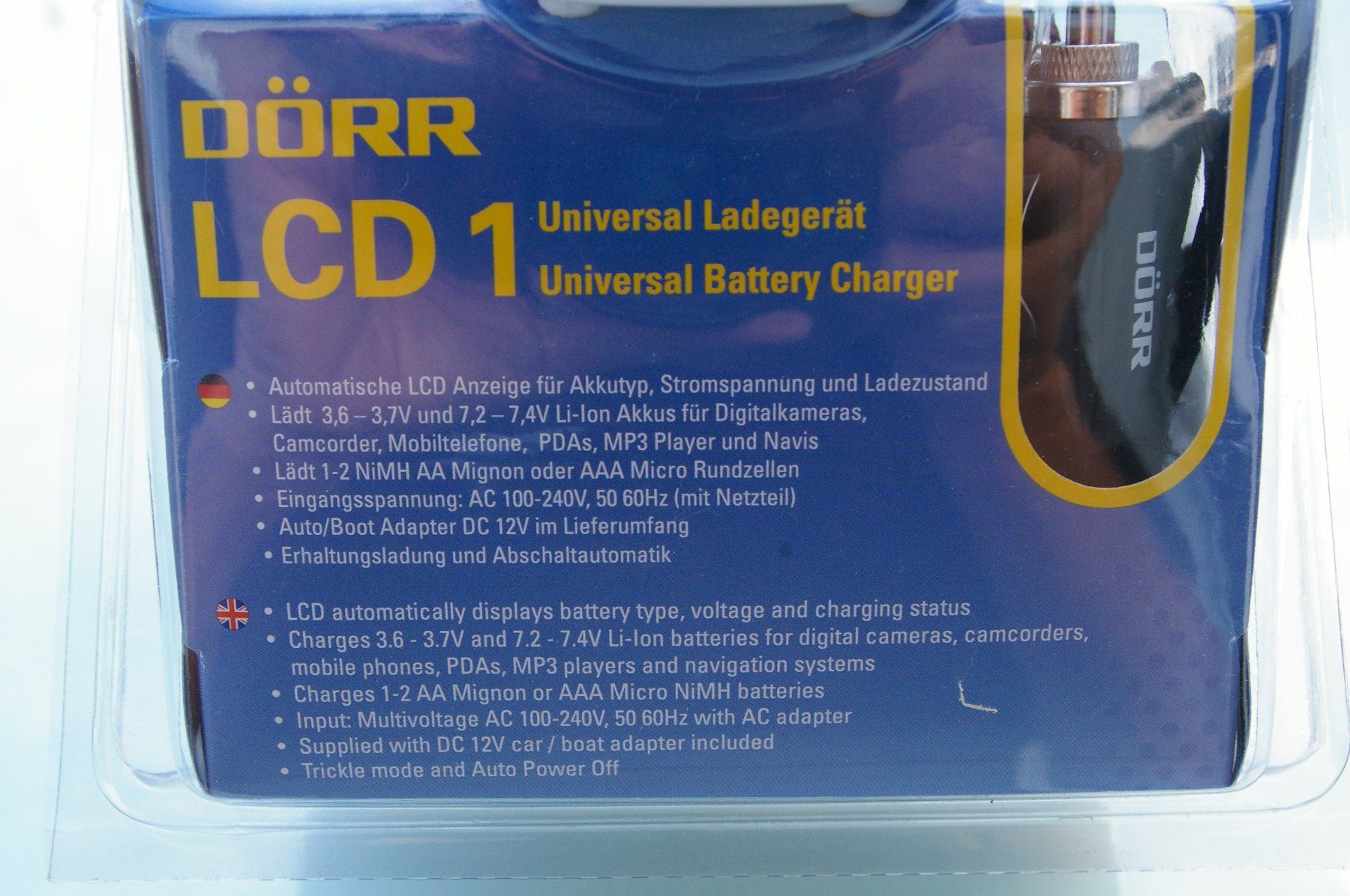 Caricabatterie: Dörr  Universal Ladegerät LCD 1 mit Auto Adapter – Nuovo e nell'imballaggio originale da Niederurnen venduto da mowgli_1963 2