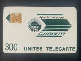Telefonkarte Djibouti 1. Serie, 300 Unitées, RS weiss