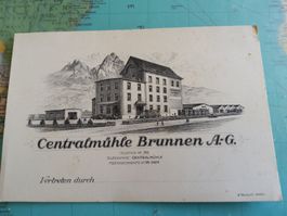 Postkarte Centralmühle Brunnen