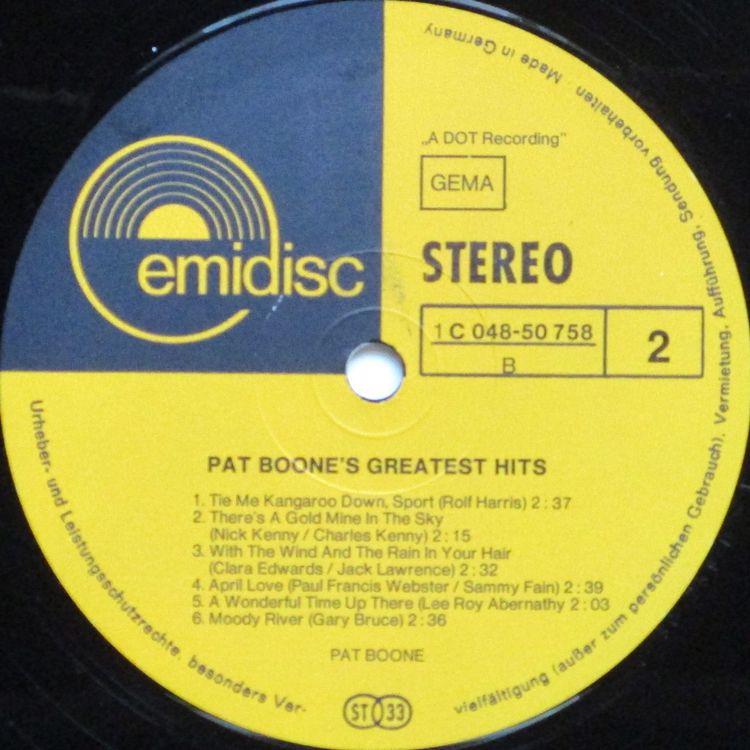 Pat Boone Pat Boone S Greatest Hits Kaufen Auf Ricardo