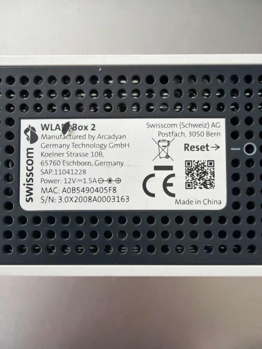 Swisscom Wlan: Swisscom WLAN-Box 2, Access Point mit Netzteil, gebraucht – Gebraucht aus Lätti von Oskary 2