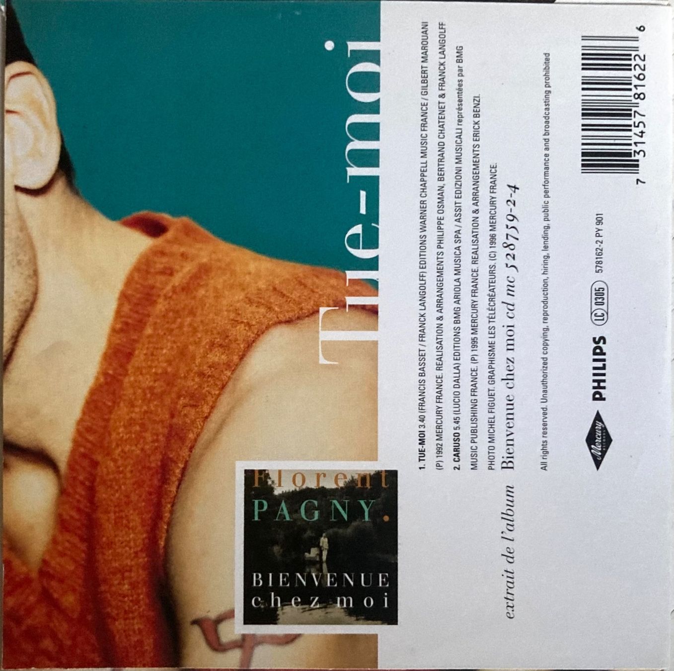 CDs: FLORENT PAGNY - TUE-MOI – D'occasion à Poliez-Pittet par Newtown-Records 1