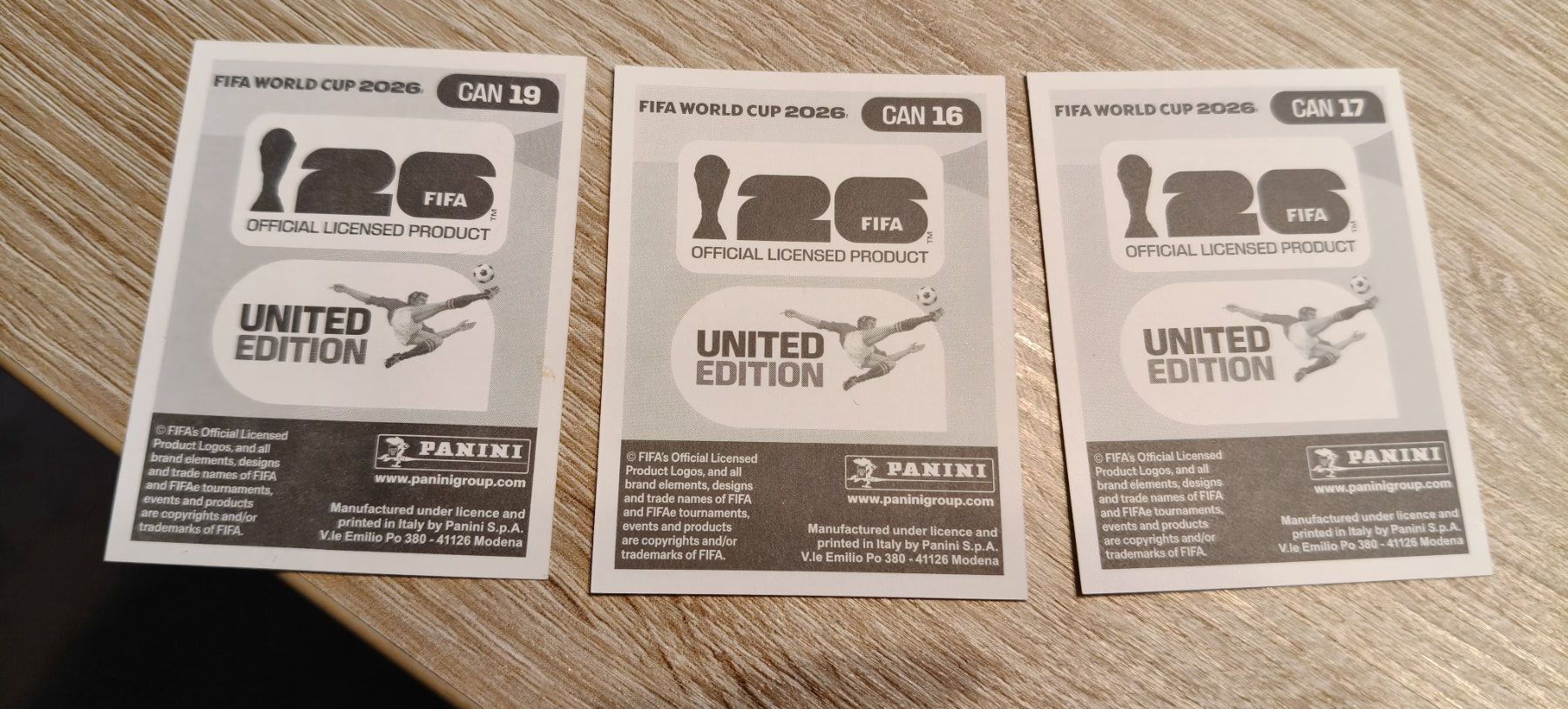 Panini Sammelbilder & Trading cards: FIFA World Cup 2026 / CAN 16, 17 et 19 – Neu (gemäss Beschreibung) aus Plan-les-Ouates von col_vq9g 1