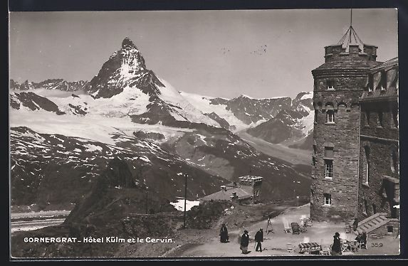 Ansichtskarten: AK Gornergrat, Hotel Kulm et le Cervin – Gebraucht aus Berlin von bartko-reher