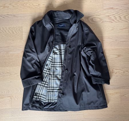 Burberry London Mantel schwarz Nova Check Futter ab Gr. 40