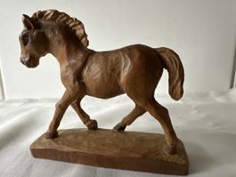Holzpferd von Albert Comploj, St. Ulrich - Grössse 10 cm🐴