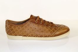 Gucci Sneakers Schnürschuhe Leder braun, Gr. 39