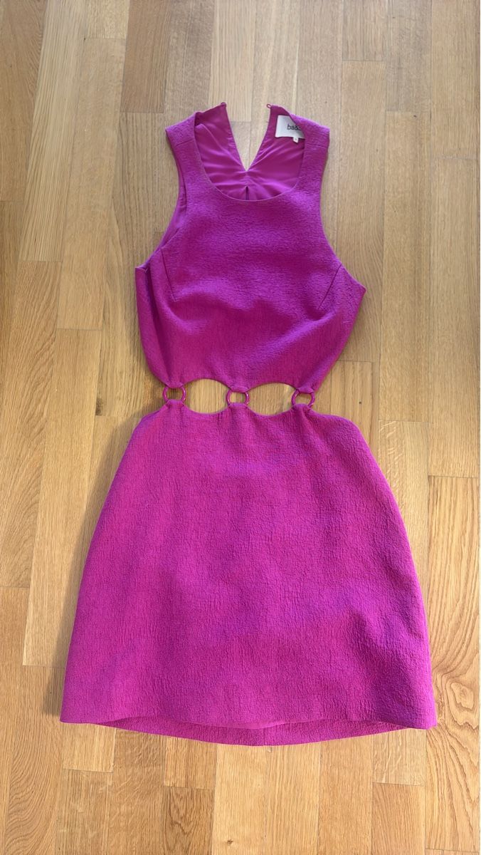Vestiti: Fuchsia Kleid mit Ringen Grösse S/M im Sommer-Look – Usato da Arlesheim venduto da MAREAC
