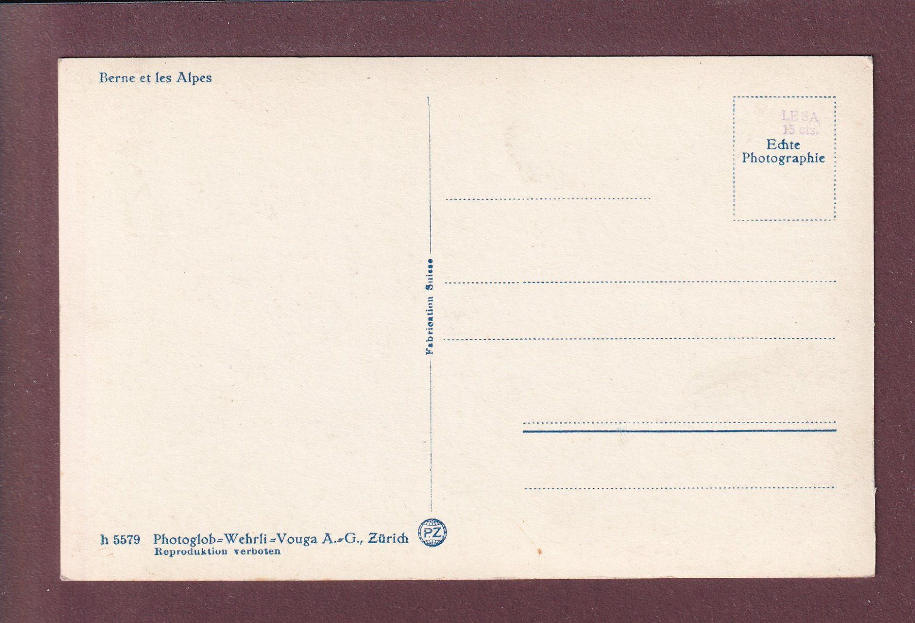 Cartoline postali: BERN und die Alpen – Usato da Pully venduto da nicecards 1