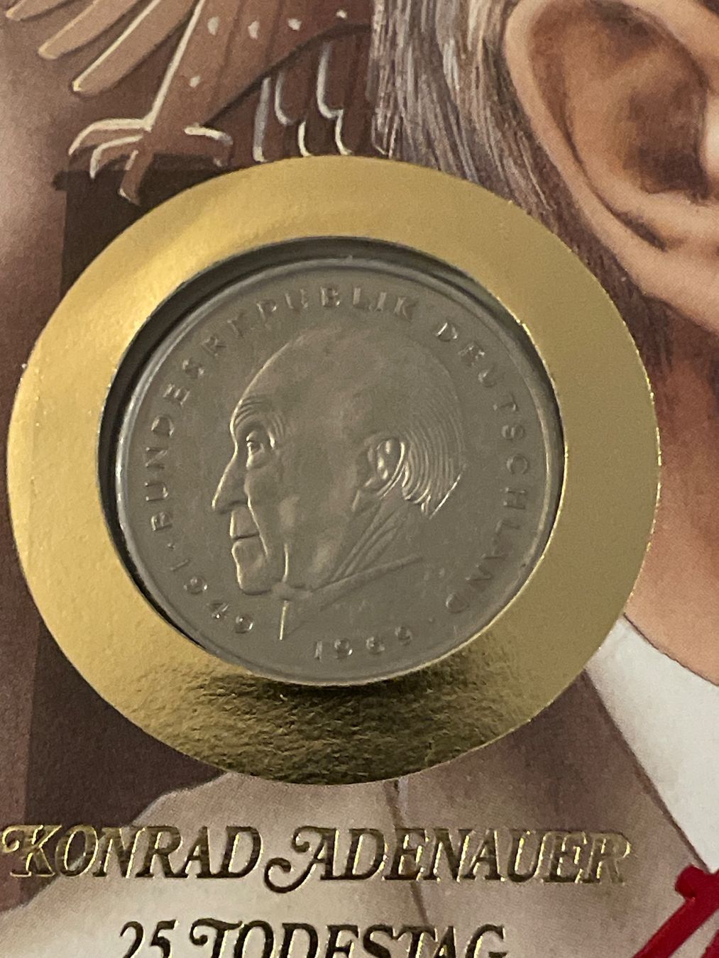 Tutti le monete: Numisbrief 25.Todestag Konrad Adenauer – Nuovo (secondo la descrizione) da Schlossrued venduto da Julio25 1