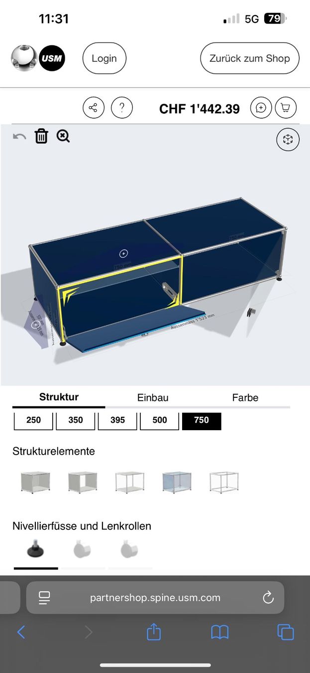 USM TV Möbel: USM TV Lowboard – Gebraucht aus Walchwil von Smcore
