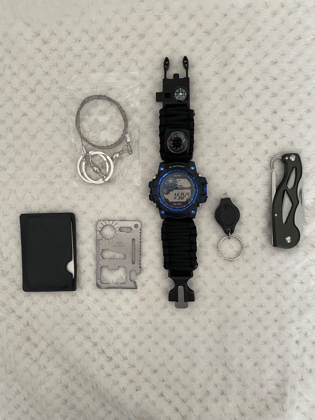 Orologi: Armbanduhr Kompass Draht Messer – Nuovo (secondo la descrizione) da Zürich venduto da Sarameier