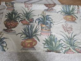 Dekostoff mit Aloe Vera / Ananas Muster