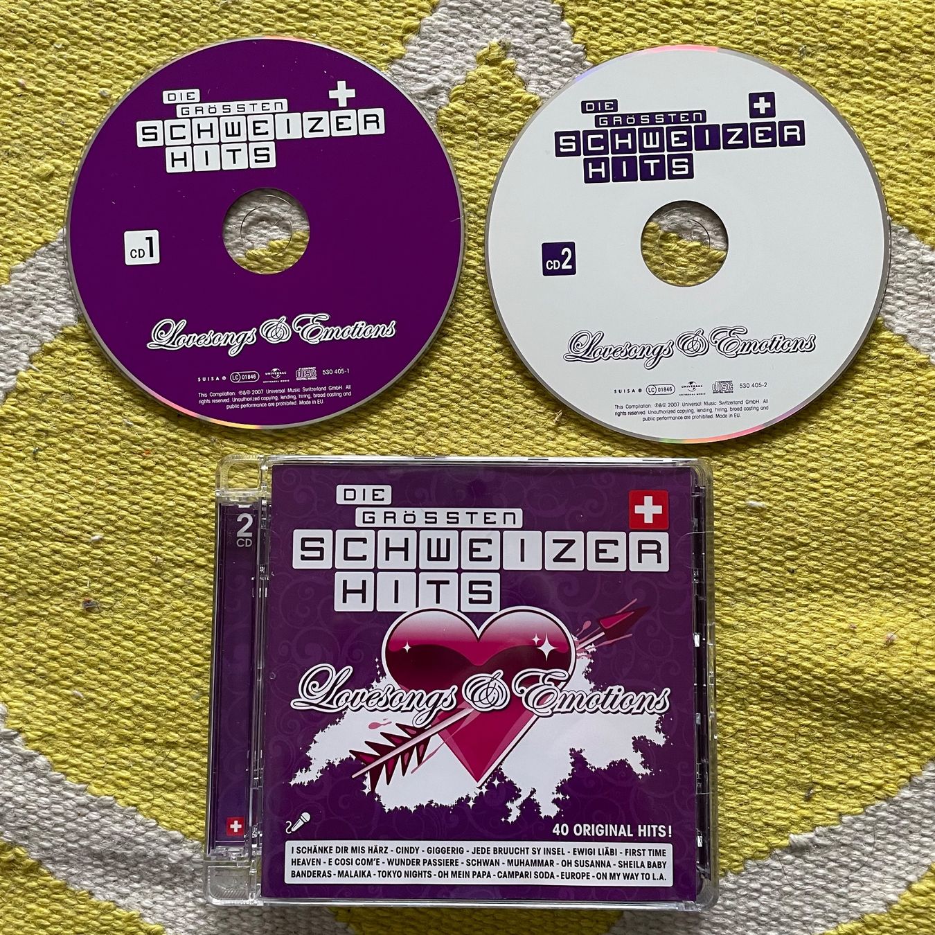 CD: DIE GRÖSSTEN SCHWEIZER HITS-2CD 40HITS LOVESONGS&EMOTIONS – Usato da Rorschacherberg venduto da CD-Roli