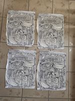 4 Kissenbezüge im schwarz/weiss Design