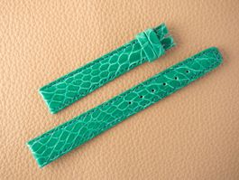 Luxus: echt Krokodil NOS 14mm grün Croco Uhrenband 14x12 mm