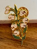 Pin Gothic Blume Totenkopf