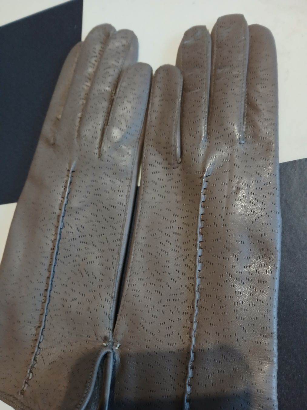 Guanti & manicotti: Braune Lederhandschuhe, Gr. 7, für den Winter oder Übergang – Nuovo (secondo la descrizione) da Kleindöttingen venduto da Christina22 4