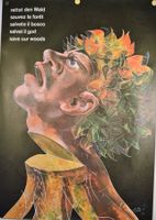 Plakat, Rettet den Wald, Erni Hans, 1985