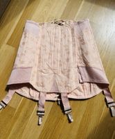 Vintage Style Pink Floral Corset, Size Small to Medium